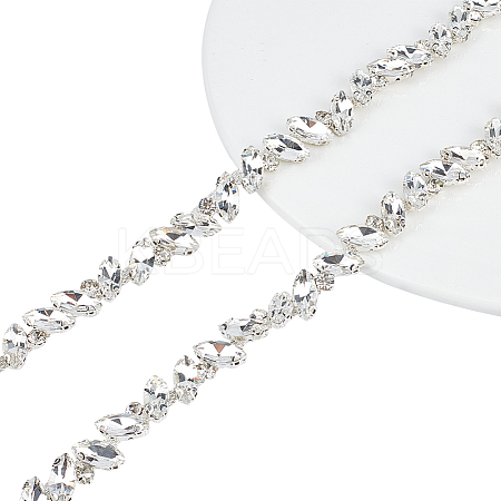 Alloy Rhinestone Cup Chain LCHA-WH0001-03P-1