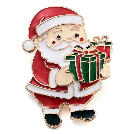Christmas Theme Alloy Enamel Brooches JEWB-S022-03F-1