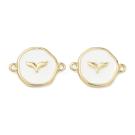 Ocean Brass Enamel Connector Charms KK-C251-05G-01A-1