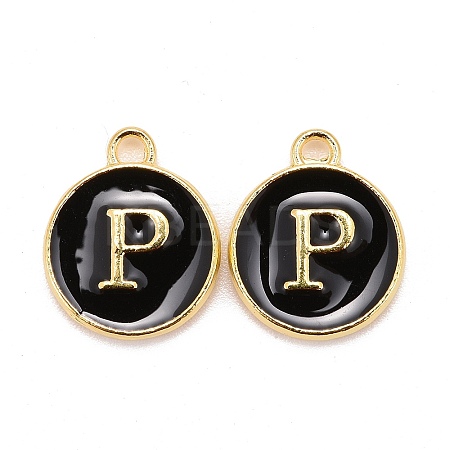 Golden Plated Alloy Charms X-ENAM-S118-02P-1