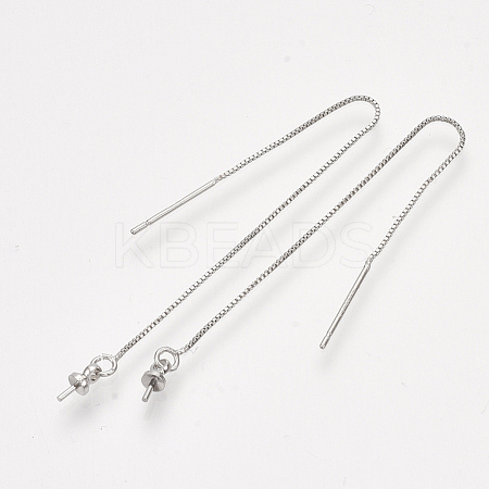 Brass Stud Earring Findings X-KK-S348-411P-1