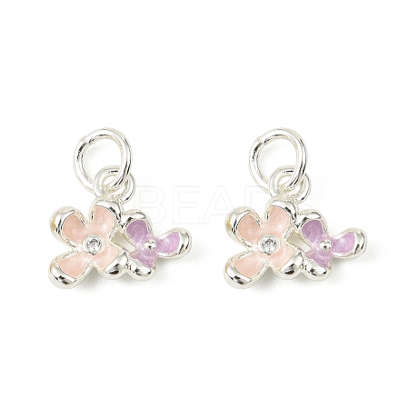 Brass Enamel Charms LS-KK-C107-19S-1
