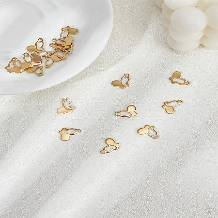 20Pcs Ion Plating(IP) Butterfly 304 Stainless Steel Charms STAS-LP0003-61-1
