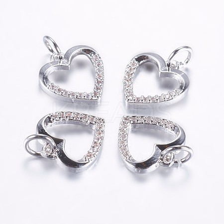 Long-Lasting Plated Brass Micro Pave Cubic Zirconia Charms ZIRC-F069-39P-1