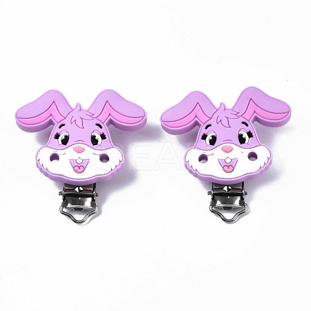 Food Grade Eco-Friendly Silicone Baby Pacifier Holder Clips SIL-N002-13D-1