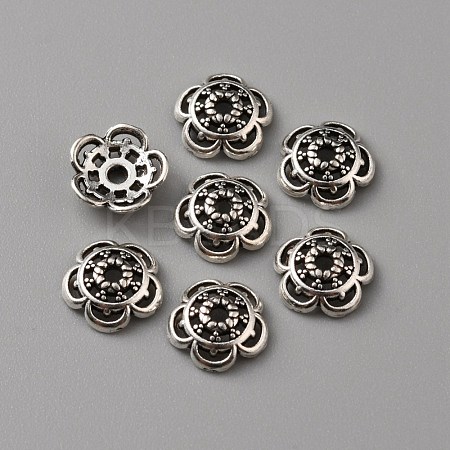 Tibetan Style Alloy Bead Caps FIND-WH0116-07A-AS-1