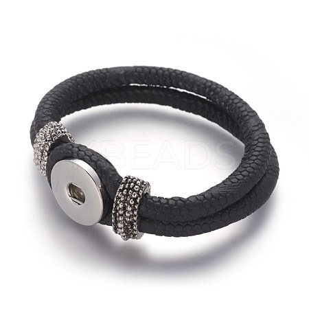 PU Leather Snap Bracelet Making AJEW-R023-01-1