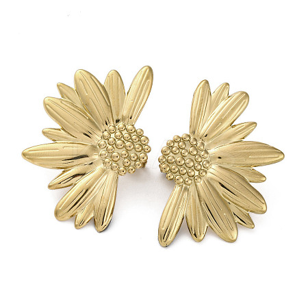 304 Stainless Steel Stud Earrings For Women EJEW-B110-01G-03-1