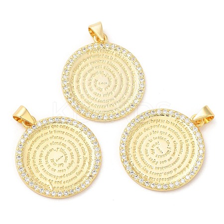 Brass with Cubic Zirconia Pendants X-KK-K332-16A-G-1