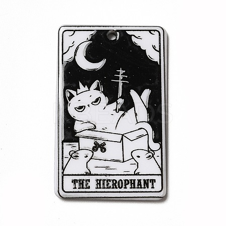 Tarot Theme Printed Acrylic Pendants MACR-G061-04V-1