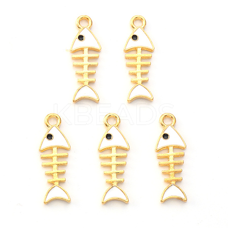 Light Gold Plated Alloy Enamel Pendants ENAM-R136-14A-1