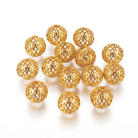 Brass European Beads KK-C2990-G-1