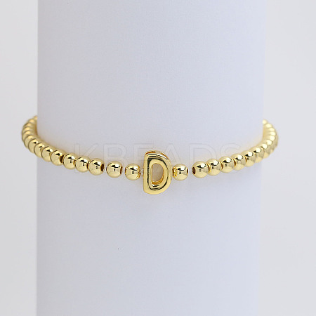 Brass Beaded Stretch Bracelets for Women FS-WG560D0-04-1