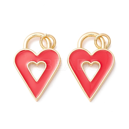 Rack Plating Brass Enamel Pendants KK-D073-26G-01-1