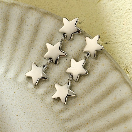 304 Stainless Steel Stud Earrings EJEW-S226-10P-03-1