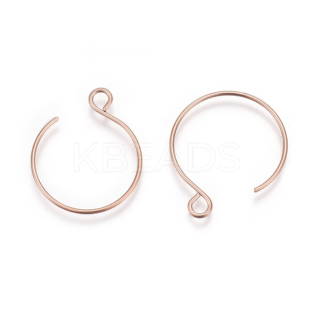 Ion Plating(IP) 304 Stainless Steel Earring Hooks STAS-L216-02A-RG-1