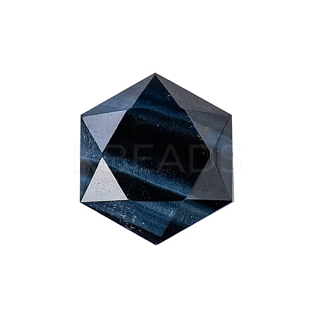 Natural Blue Tiger Eye(Dyed & Heated) Healing Star of David Ornament PW-WG52742-09-1