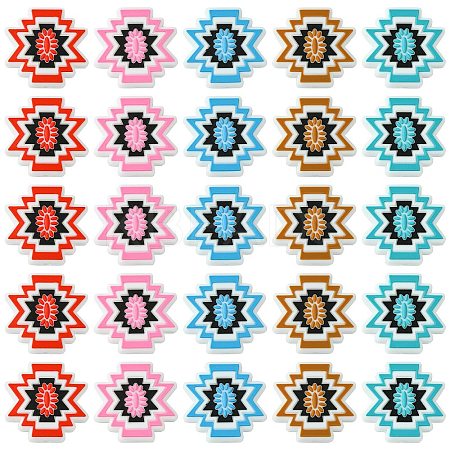 10Pcs 5 Colors Silicone Focal Beads SIL-CJ0001-57-1