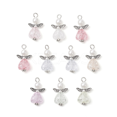 60Pcs Transparent Acrylic Pendants PALLOY-JF03897-1