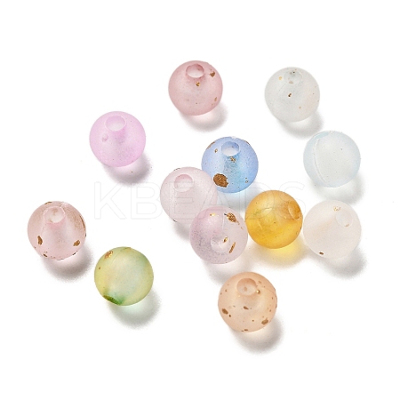 Frosted Transparent Acrylic Beads OACR-F013-12-1