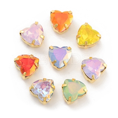 Heart Opal Sew On Rhinestones RGLA-G024-09A-P-1