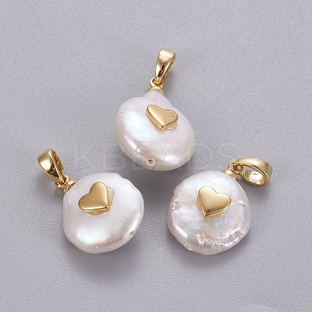 Natural Cultured Freshwater Pearl Pendants LS-KK-L187-15G-1