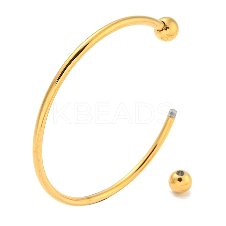 Ion Plating(IP) 304 Stainless Steel Cuff Bangles for Women LS-BJEW-M310-03G-1