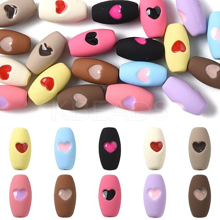 20Pcs 10 Colors Spray Painted Alloy Beads FIND-FS0004-62-1