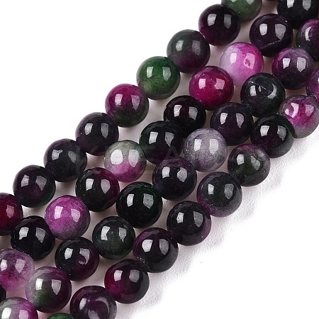 Dyed Natural White Jade Beads Strands G-T140-4mm-A01-1
