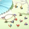 30Pcs 6 Colors Alloy Enamel Pandants ENAM-SZ0004-20-6