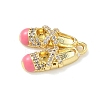 Brass Micro Pave Cubic Zirconia Pendants KK-P342-02G-02-2