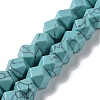 Synthetic Dyad Turquoise Star Cut Round Beads Strands G-M418-C02-01-1