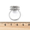 Daisy Rotatable Open Cuff Rings for Women RJEW-S402-05P-5