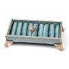 Flannelette & Wooden Rectangle Jewelry Displays Stand LS-ODIS-A010-13-3