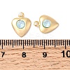 Brass Glass Charms KK-P340-09G-03-3