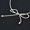 Resin Pearl Beaed Bowknot Pendant Necklaces for Women NJEW-K386-02B-P-3