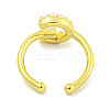 Rack Plating Brass Open Cuff Rings for Women RJEW-F162-01G-G-3