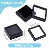 Acrylic Square Loose Diamond Box with Visible Window CON-WH0088-76B-02-2