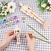 2Pcs 2 Style Unfinished Wooden Pine Movable Joint Family Model DIY-OC0008-36-3