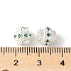 Brass Micro Pave Cubic Zirconia European Beads KK-U067-08S-02-2