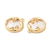Brass Micro Pave Cubic Zirconia Charms KK-F860-12G-2