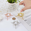 BENECREAT 3Pcs 3 Colors Dragonfly Crystal Ball Display Stand Alloy Metal Base ODIS-BC0001-10-3