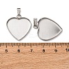 304 Stainless Steel Pendant Cabochon Settings STAS-D379-02C-P-3