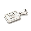 304 Stainless Steel Pave Natural White Shell Pendants STAS-S130-03P-N-2