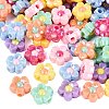 Two Tone Opaque Acrylic Beads OACR-Q203-07-1
