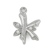 Brass Crystal Rhinestone Letter Links Connector Charms KK-S395-06P-K-1
