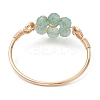 Flower Natural Gemstone Ring RJEW-JR00711-01-5