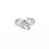 Non-Tarnish 304 Stainless Steel 12 Constellations/Zodiac Signs Open Cuff Ring for Women RJEW-S405-156P-K-1
