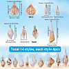 56Pcs 14 Styles Opaque Acrylic Pendants MACR-SC0001-80-2