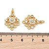 SHEGRACE Brass Pave Clear Cubic Zirconia Flower Chandelier Components Links XGRQ29273-393G-3